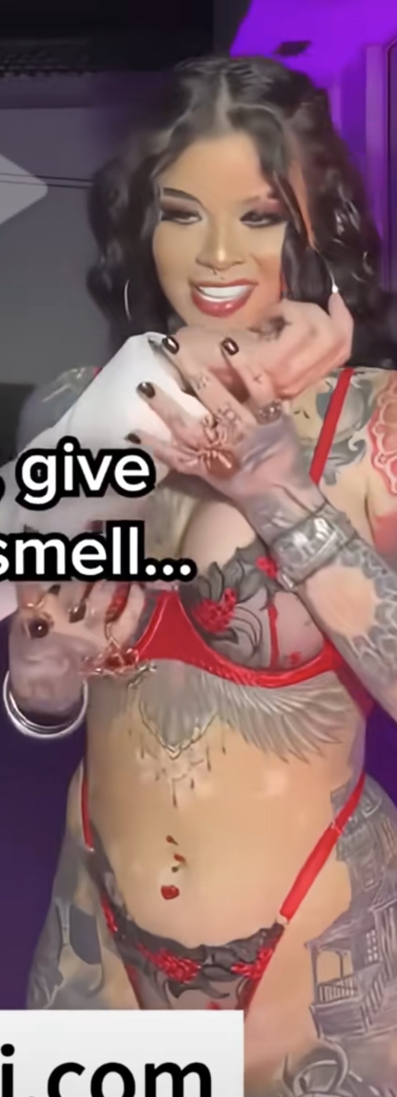 tattooed lingerie big tits