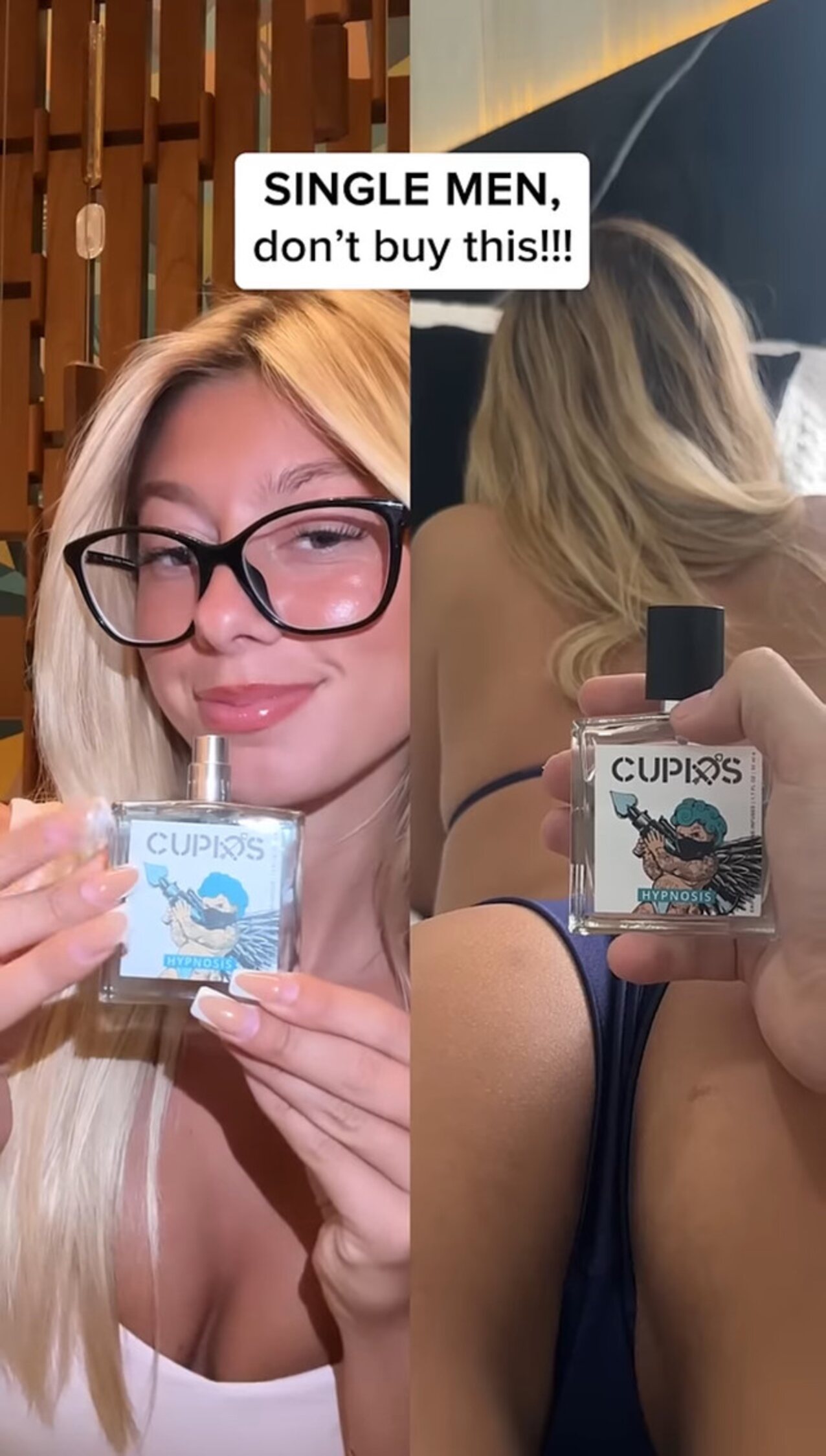 blonde glasses white