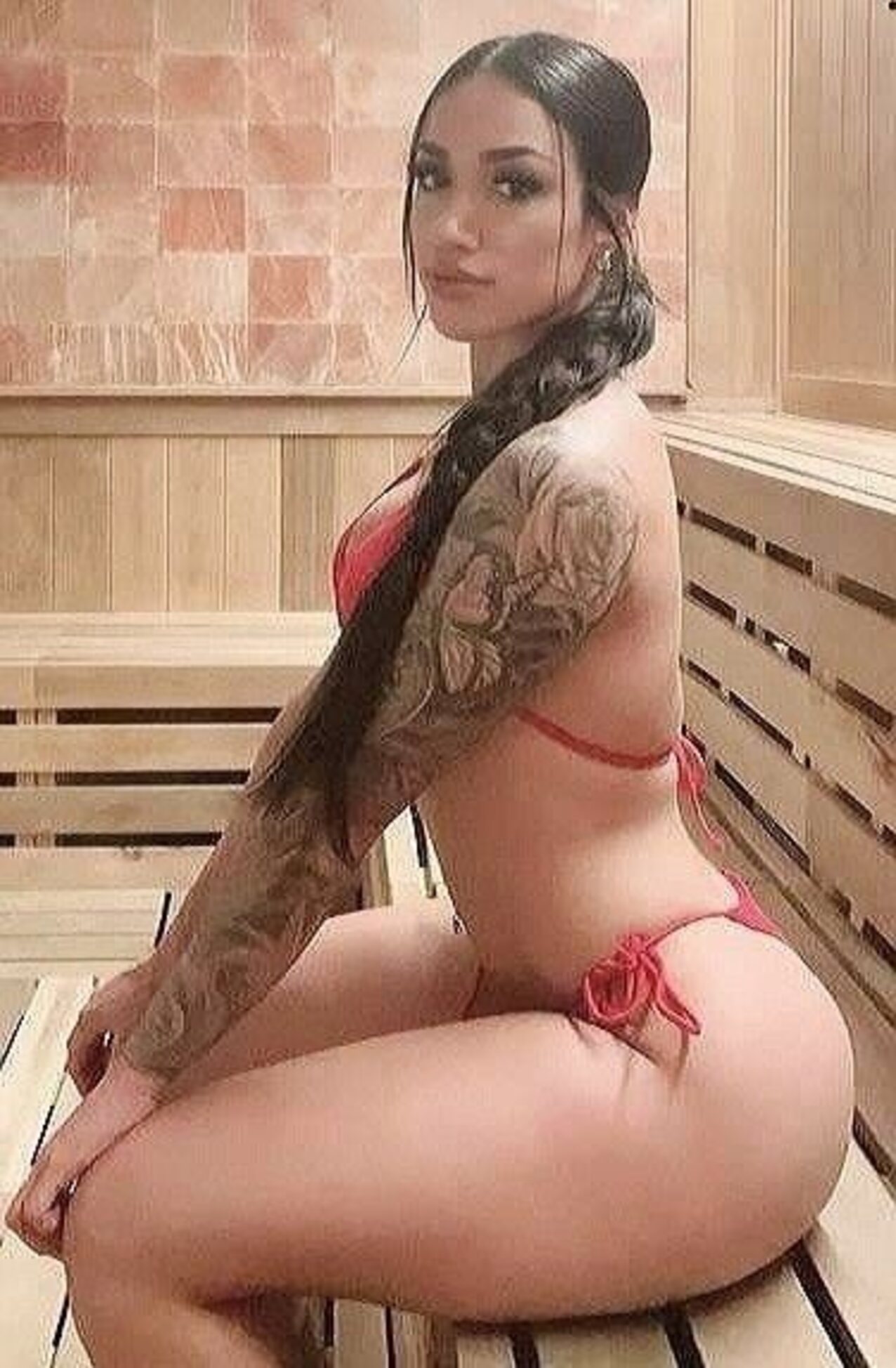 brunette bikini tattoo