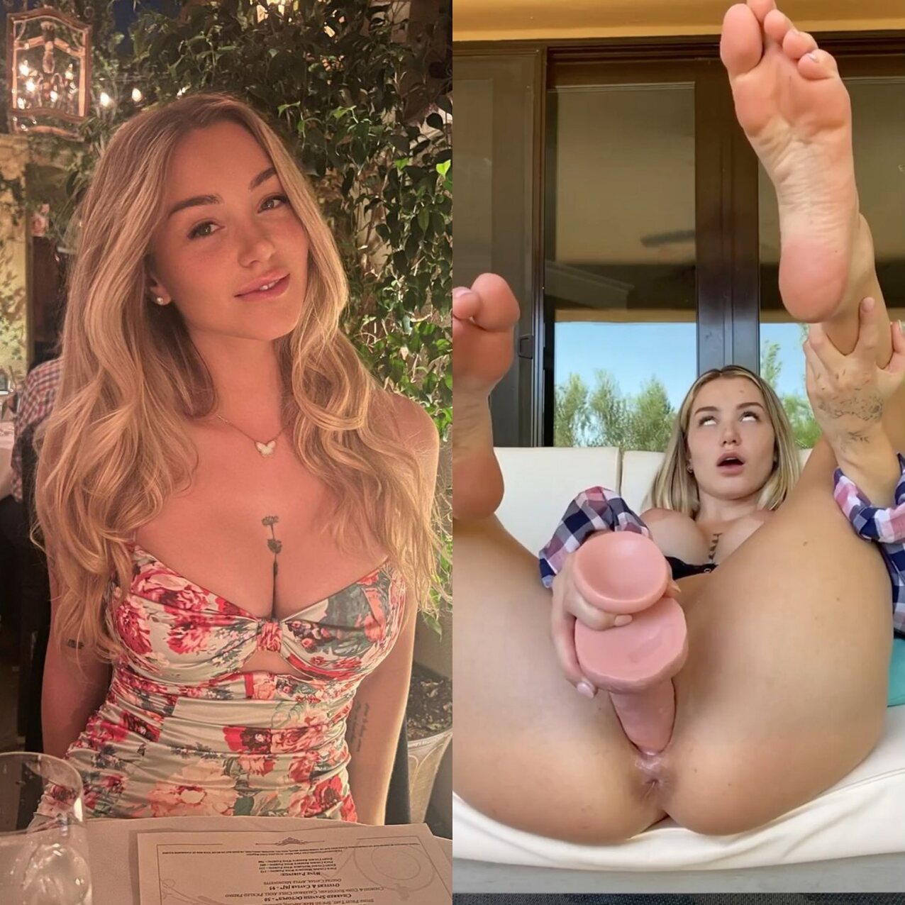 cute blonde dildo