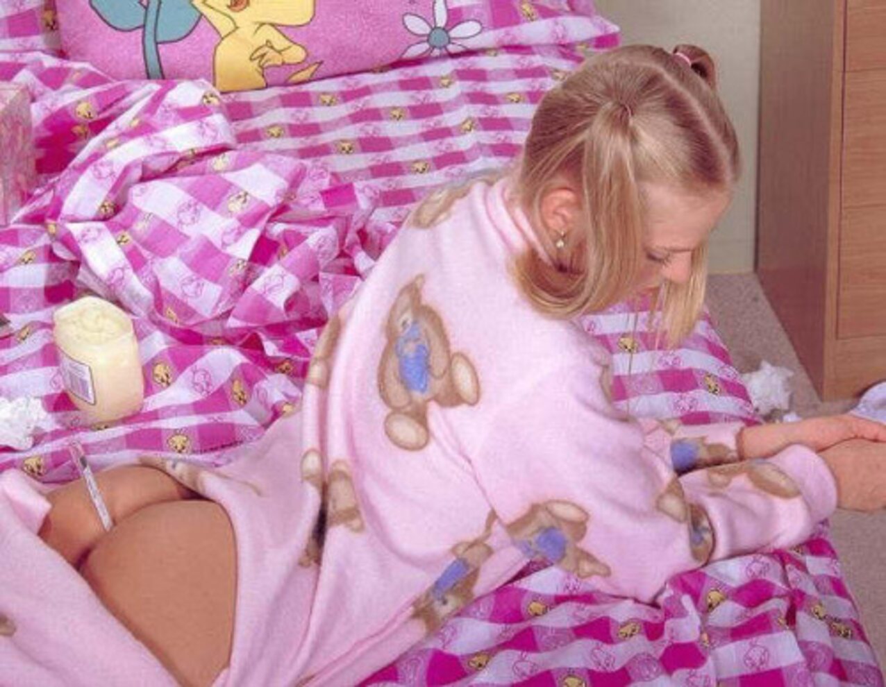 pigtails petite blonde