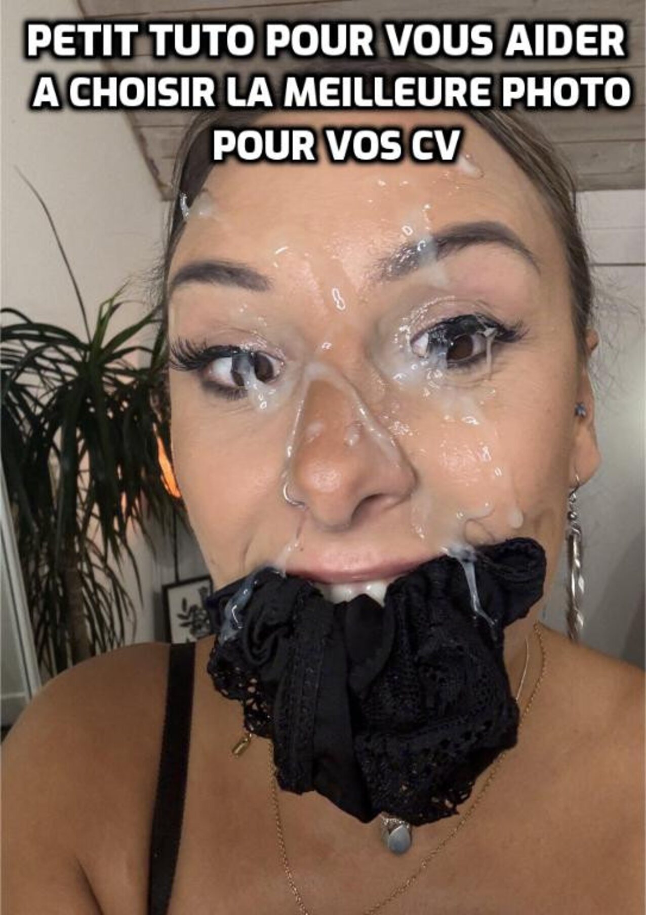 faciale brunette amateur