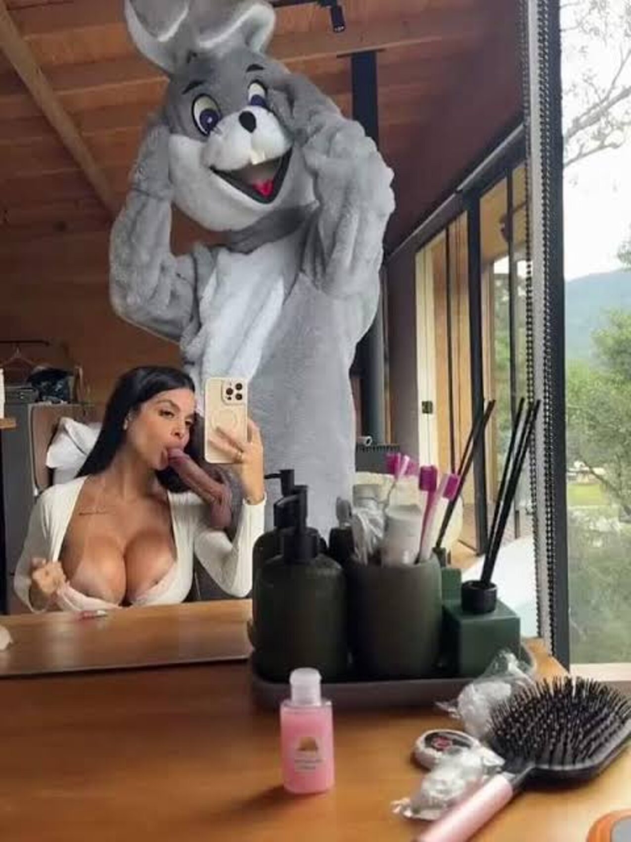blowjob funny mirror