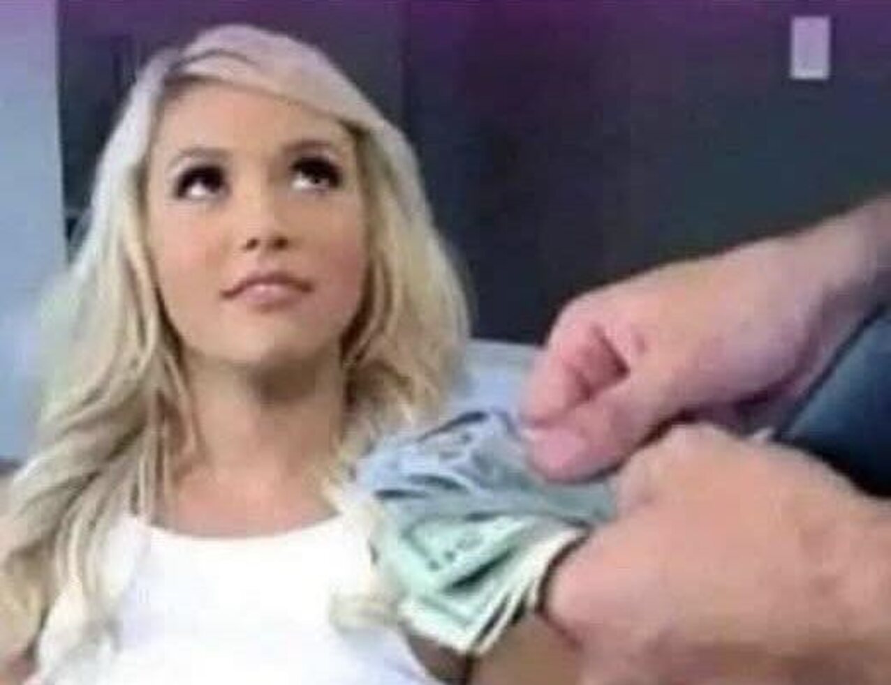 blonde teen meme