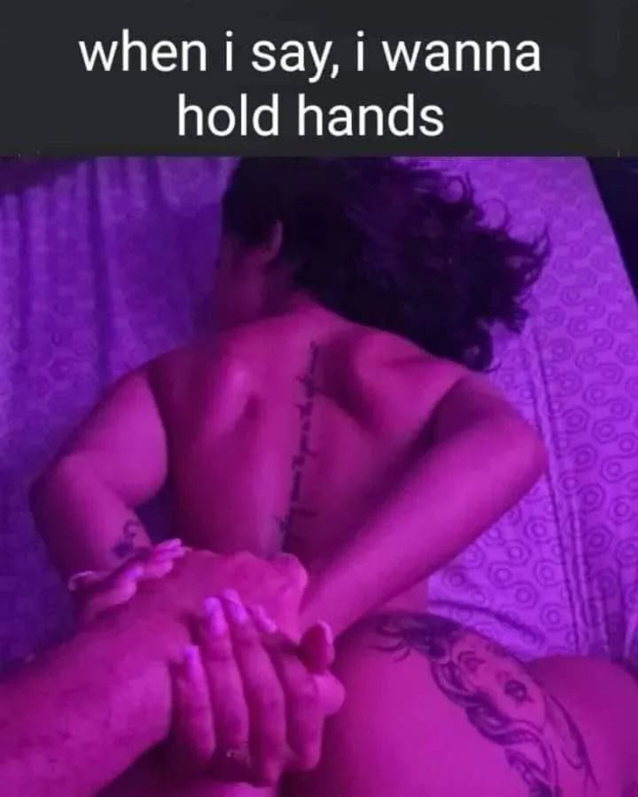 doggystyle tattoo handholding
