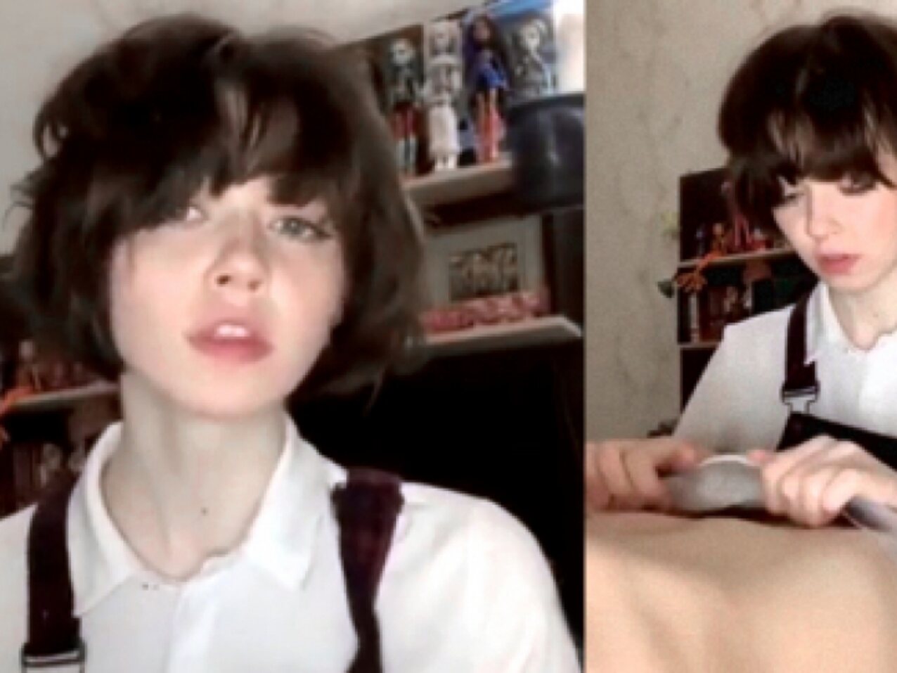 blowjob brunette short hair