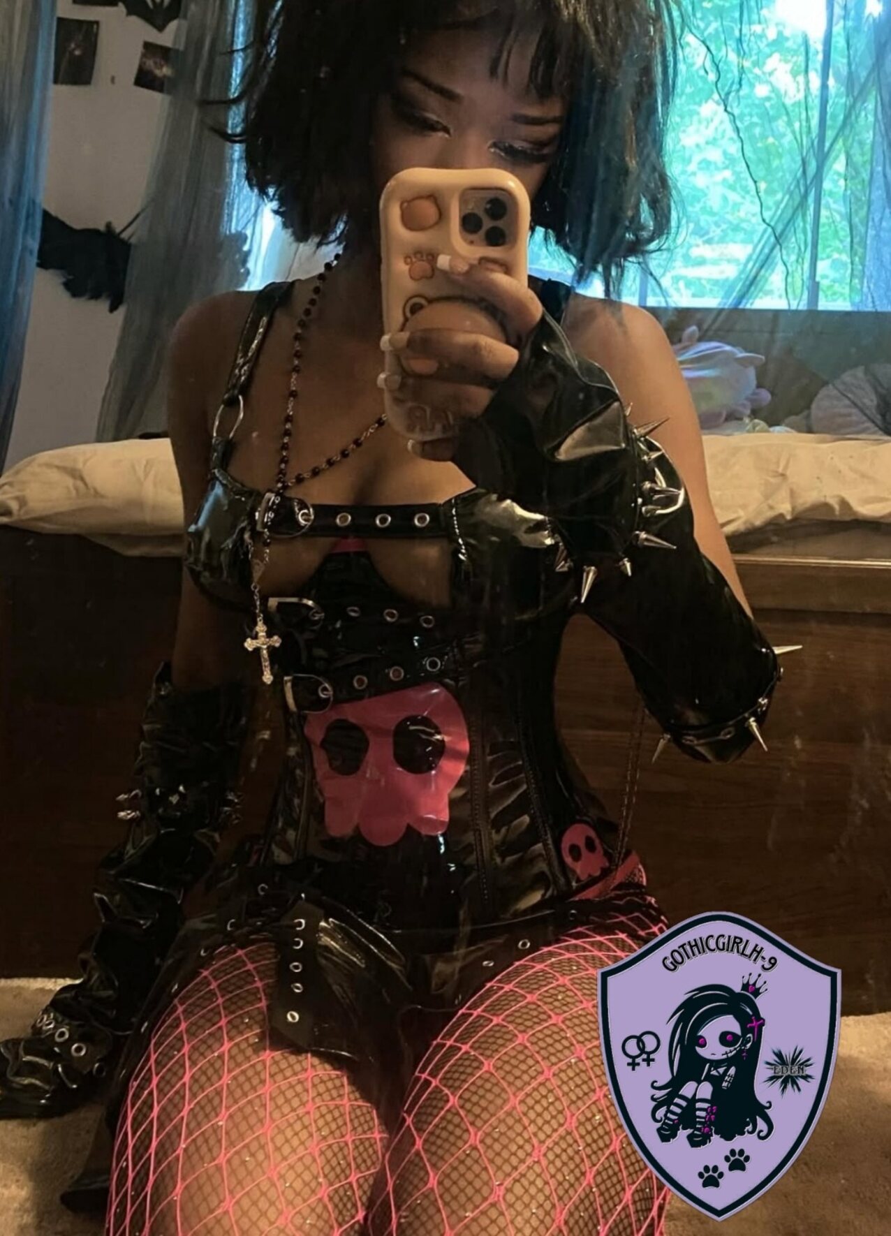 black goth leather