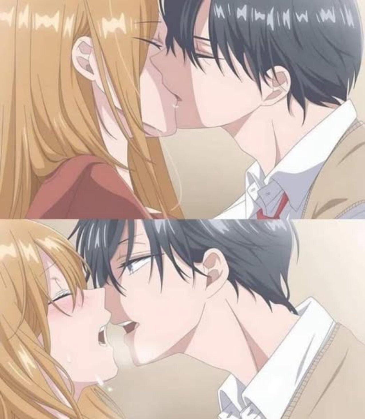 kissing hentai anime