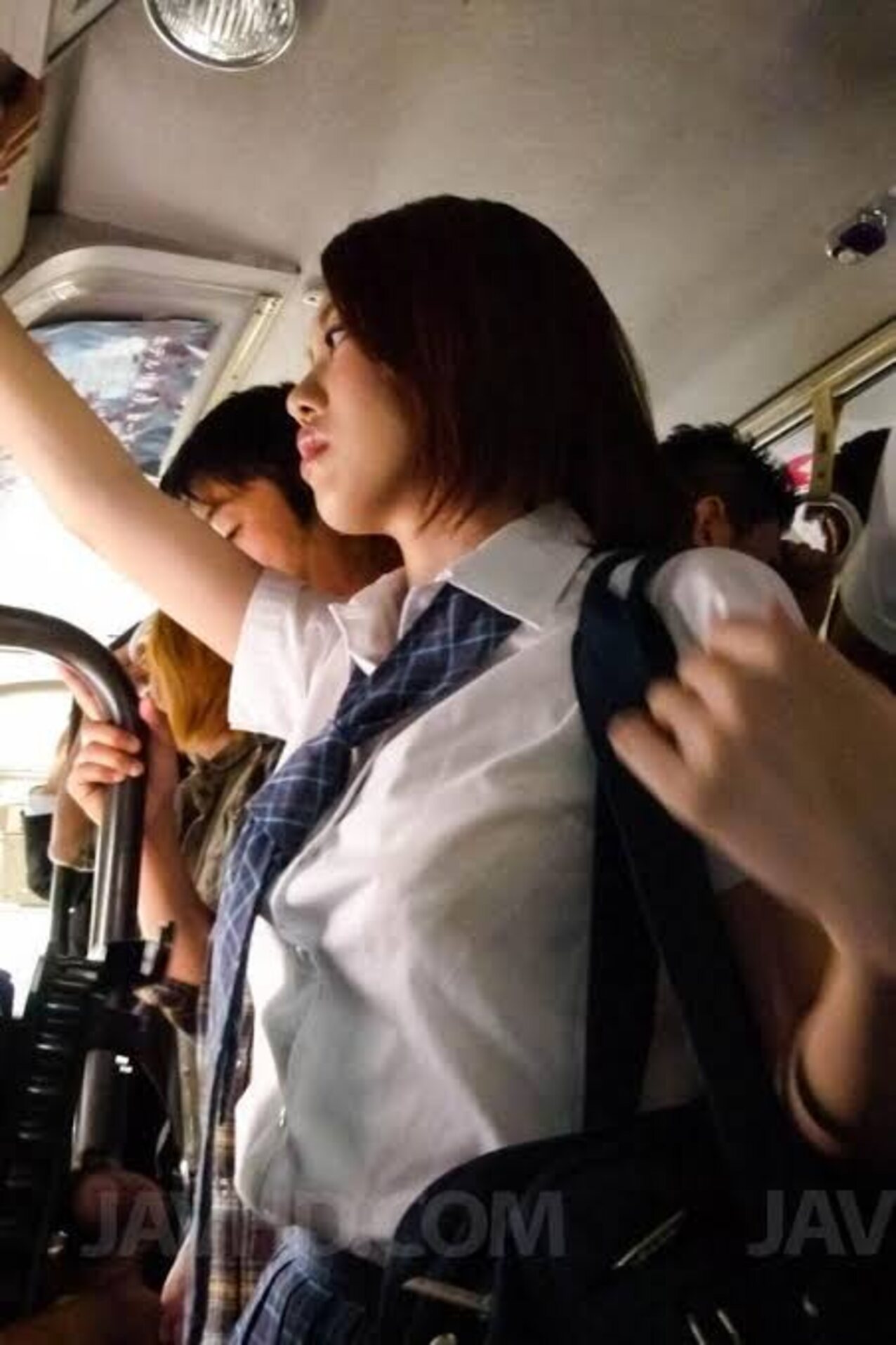 brunette short hair schoolgirl