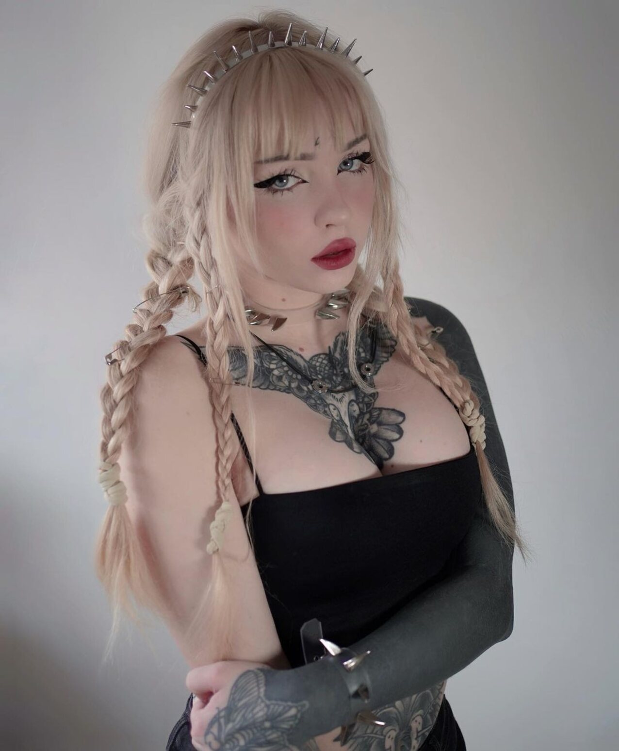 tattoo blonde big tits