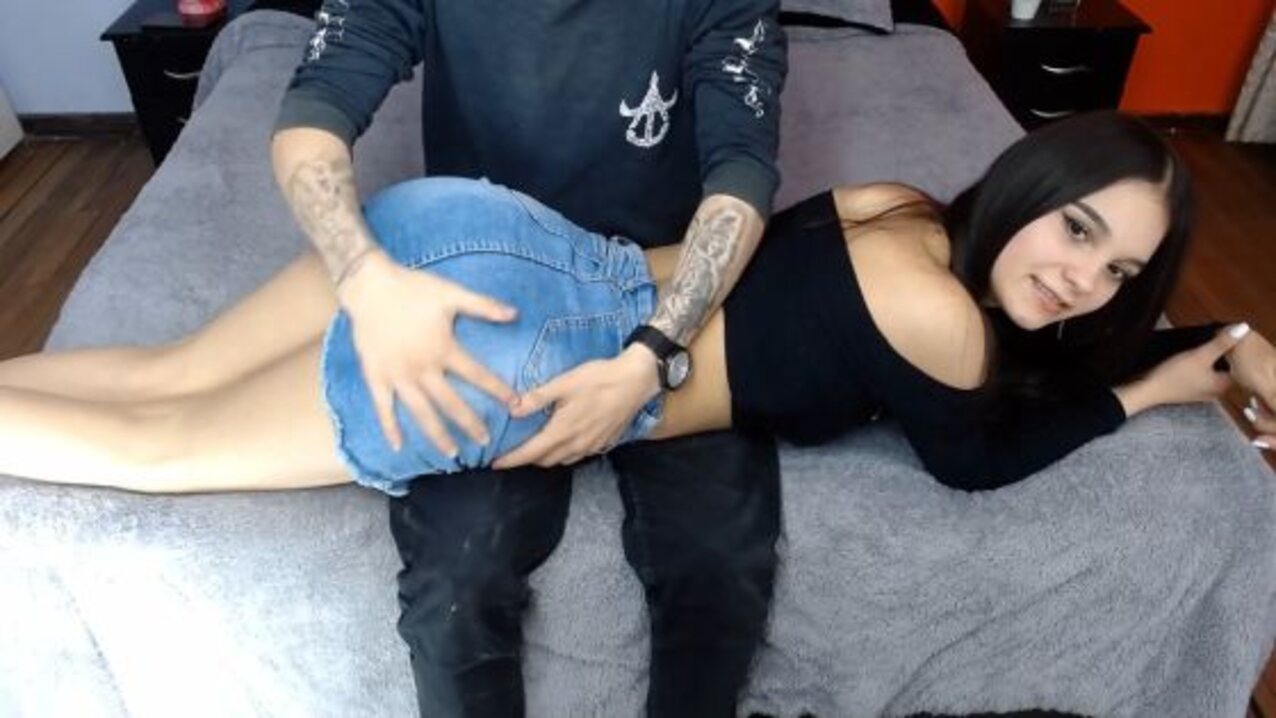 cute brunette sex on a bed boy girl sex