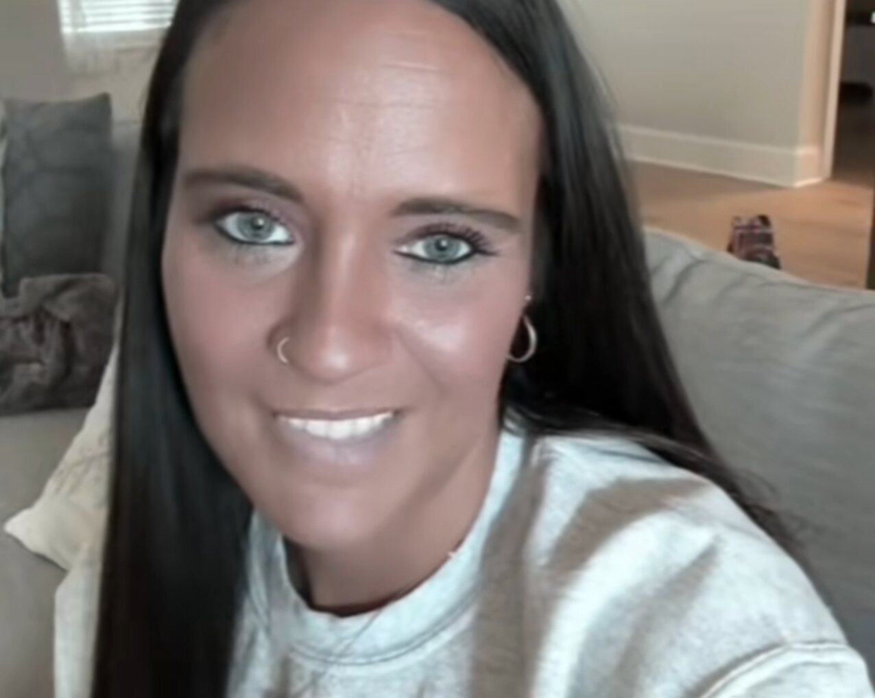 brunette green eyes tan