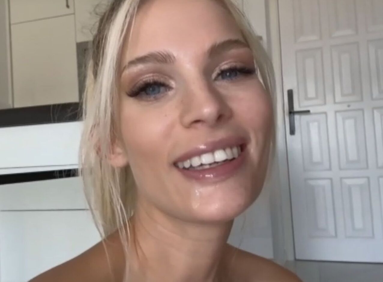 facial cum on face blonde
