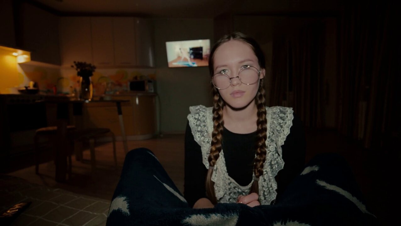 teen glasses pigtails