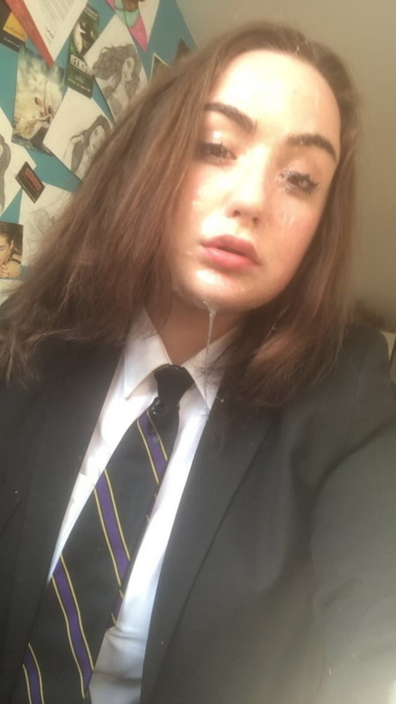 school girl brunette bbw