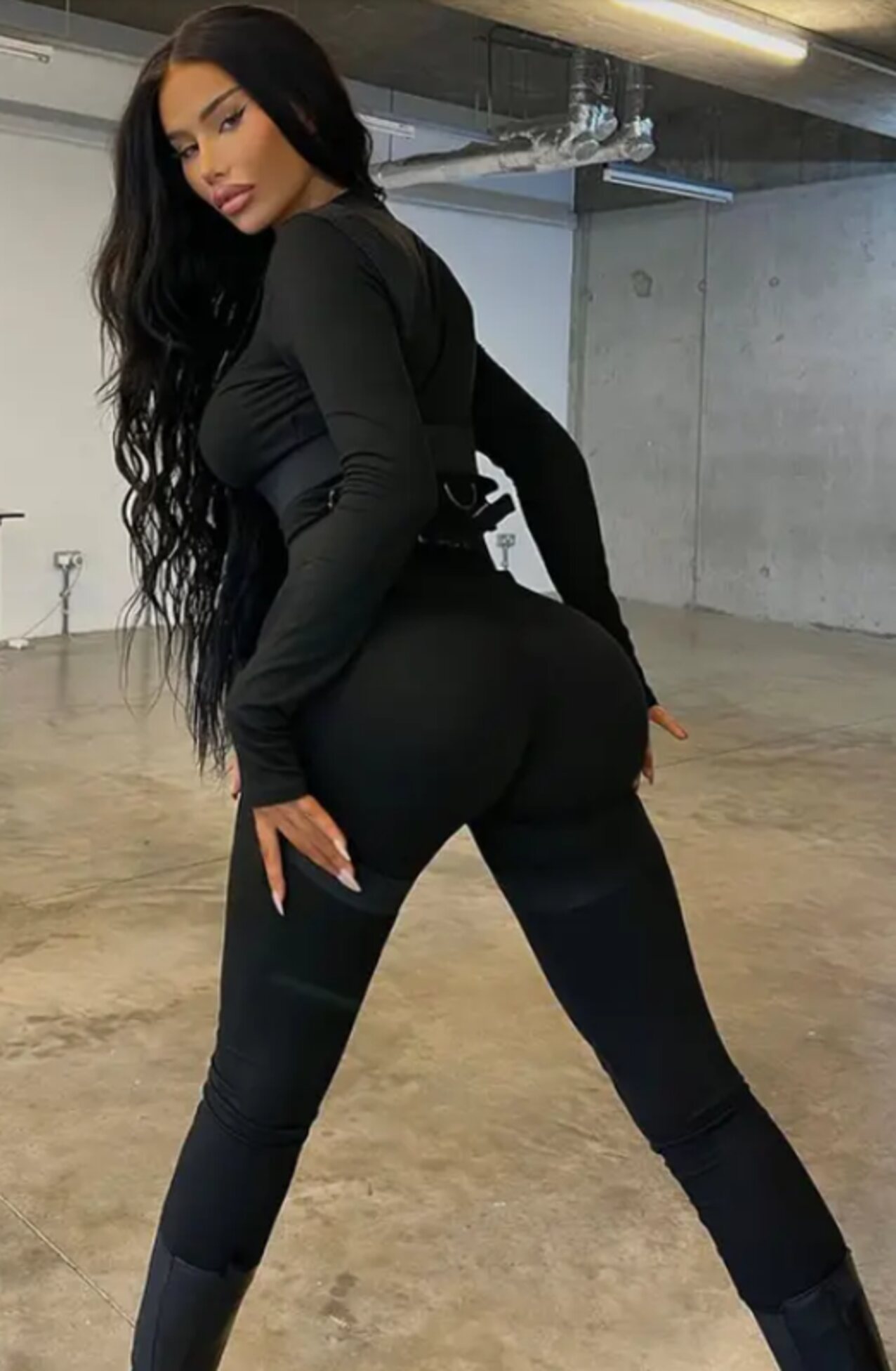 ass suit black
