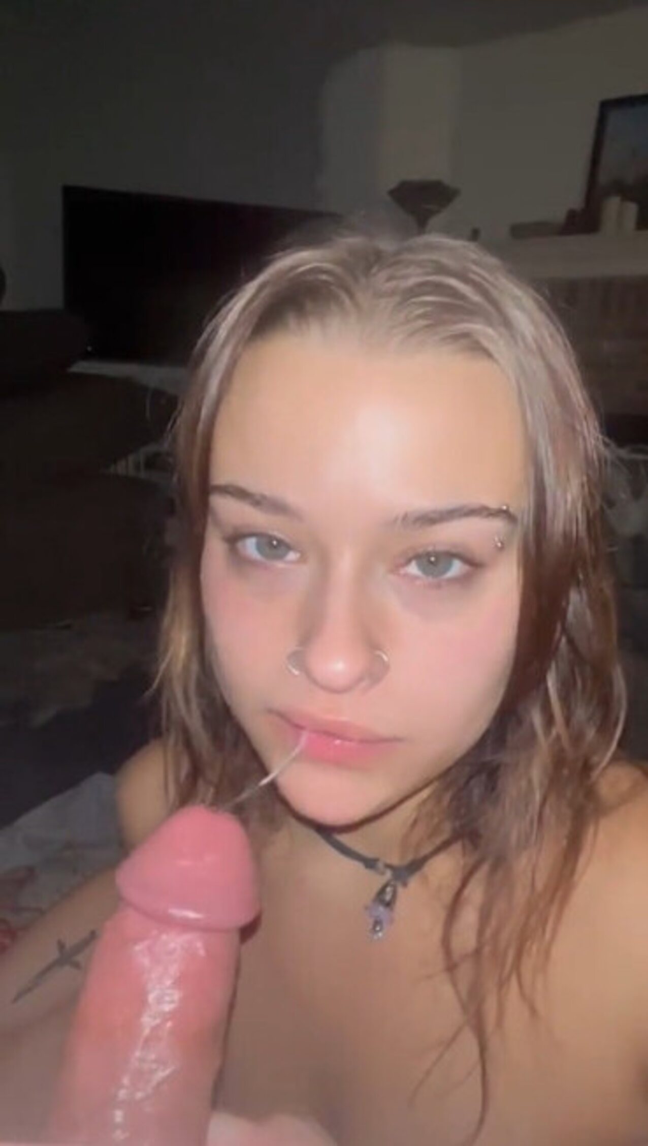 brunette dark hair blowjob