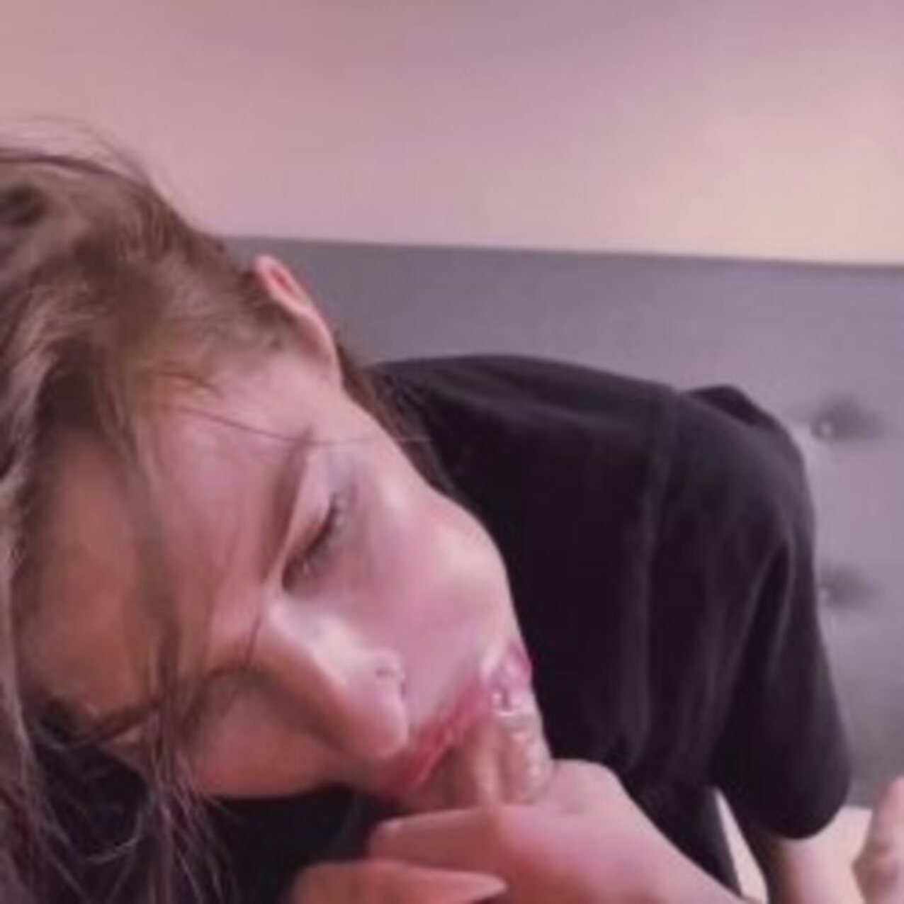 brunette dark hair blowjob