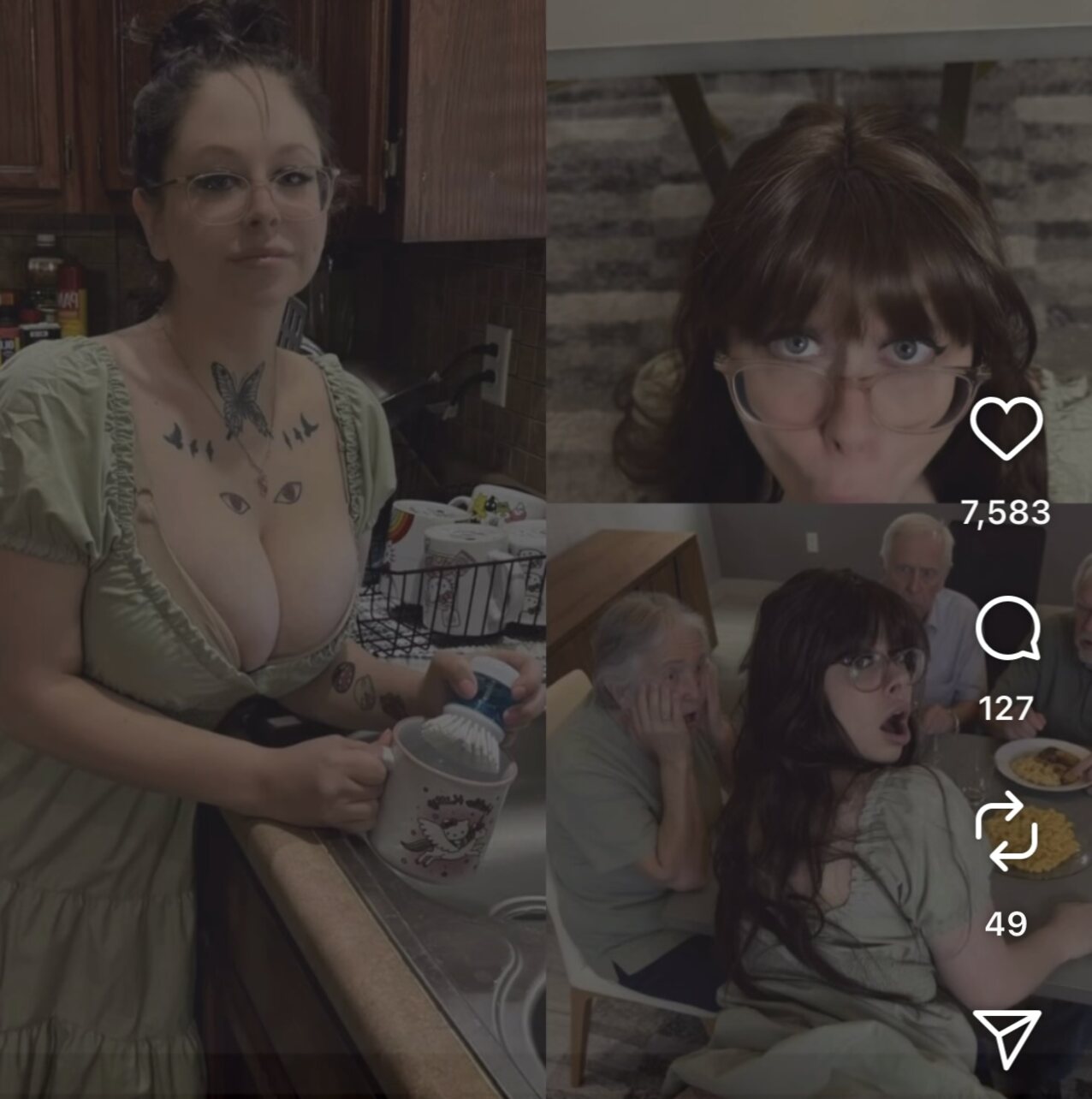 glasses pov blowjob
