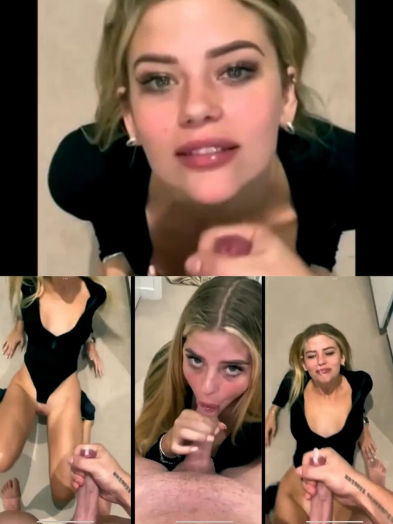 blowjob blonde public