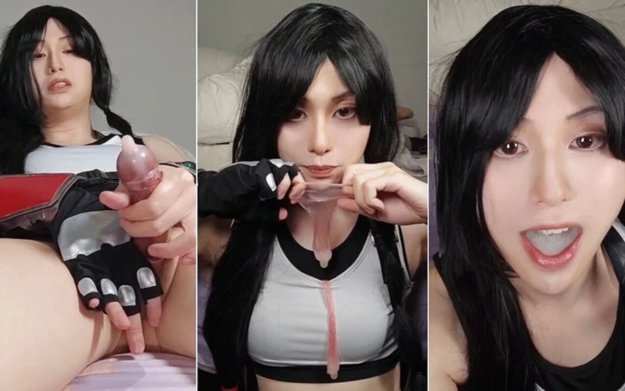 tifa cosplay cum