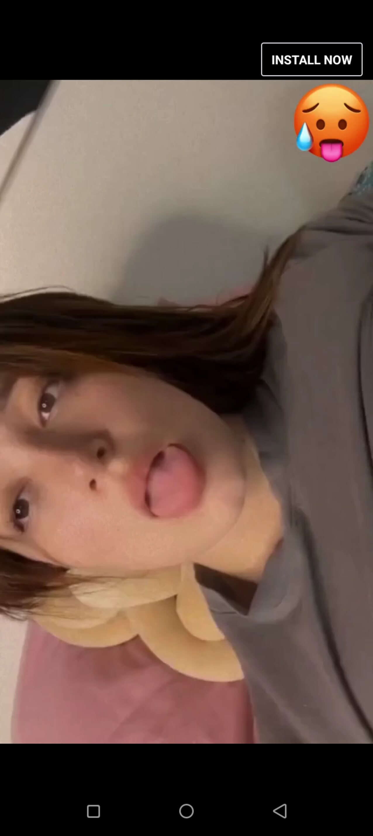 tit drop boob drop tongue out