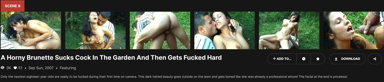 brunette outdoor cumshot