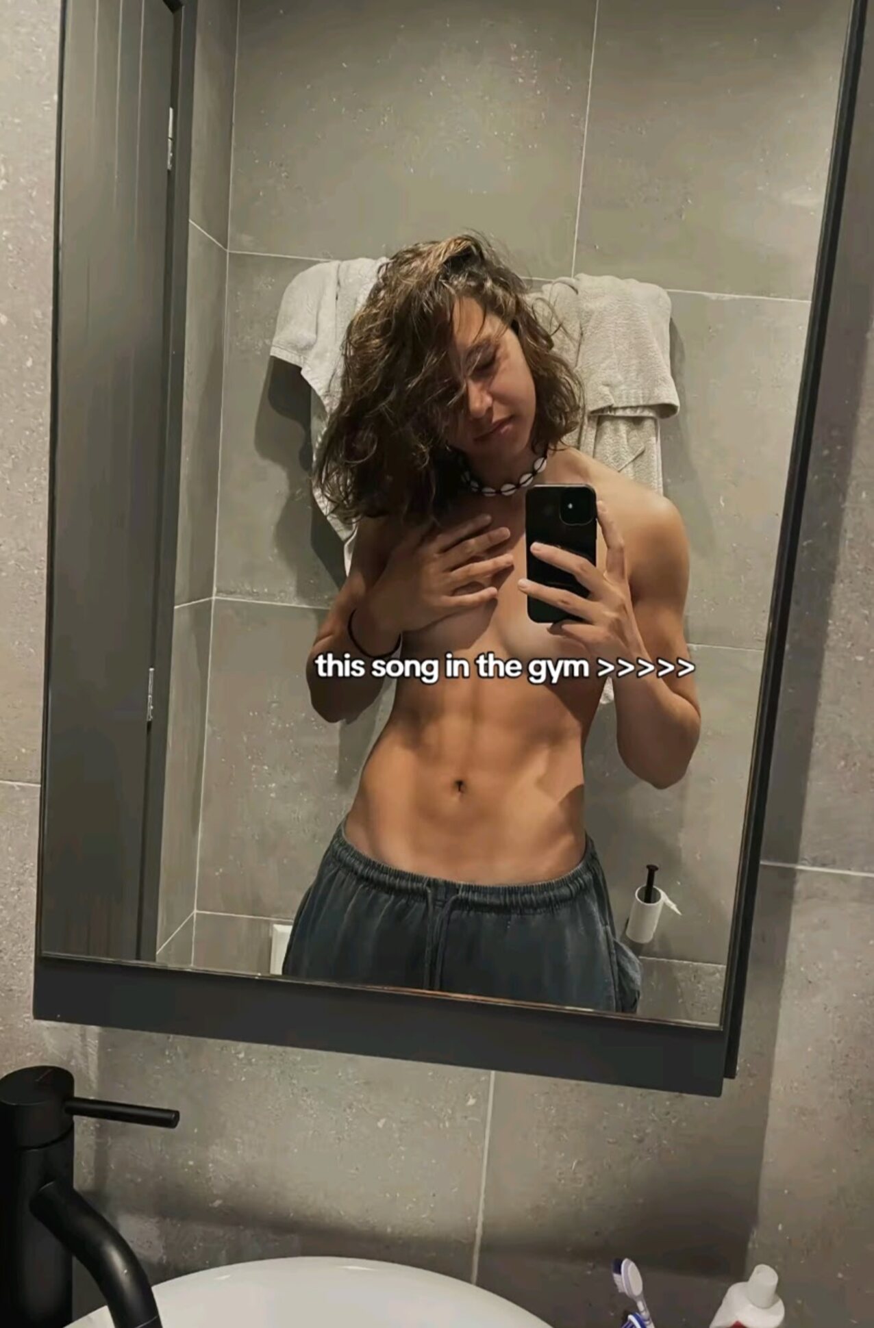 mirror shirtless phone