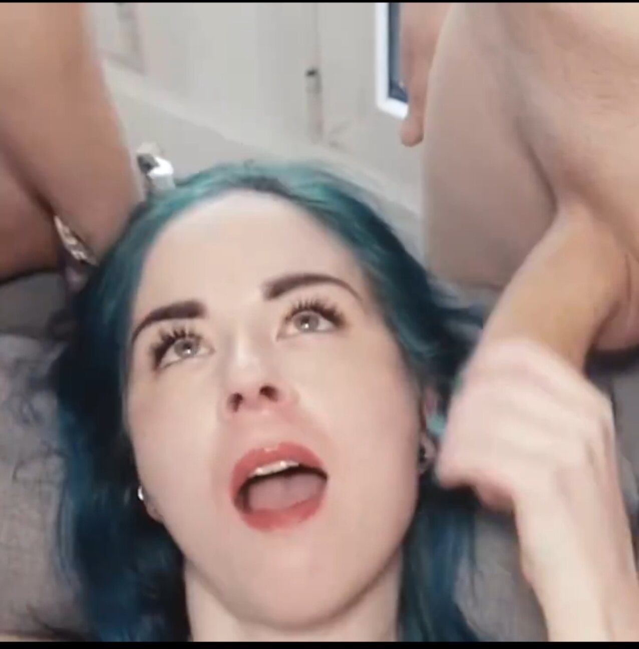 mmf threesome blue hair