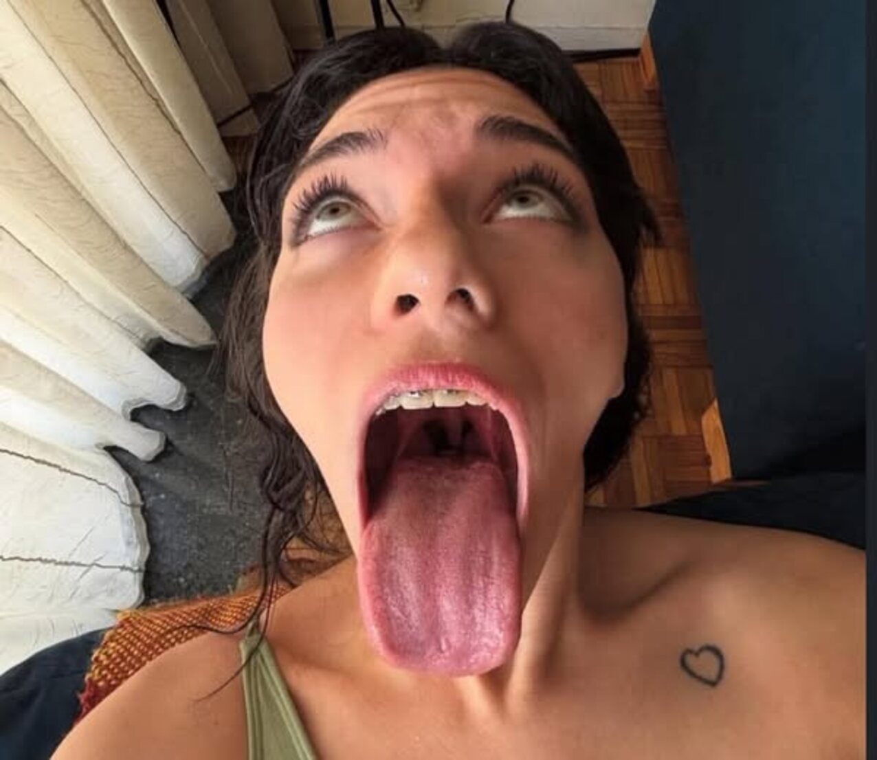 tongue tongue out swallow