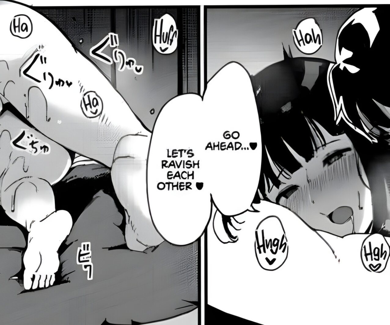 manga hentai black and white