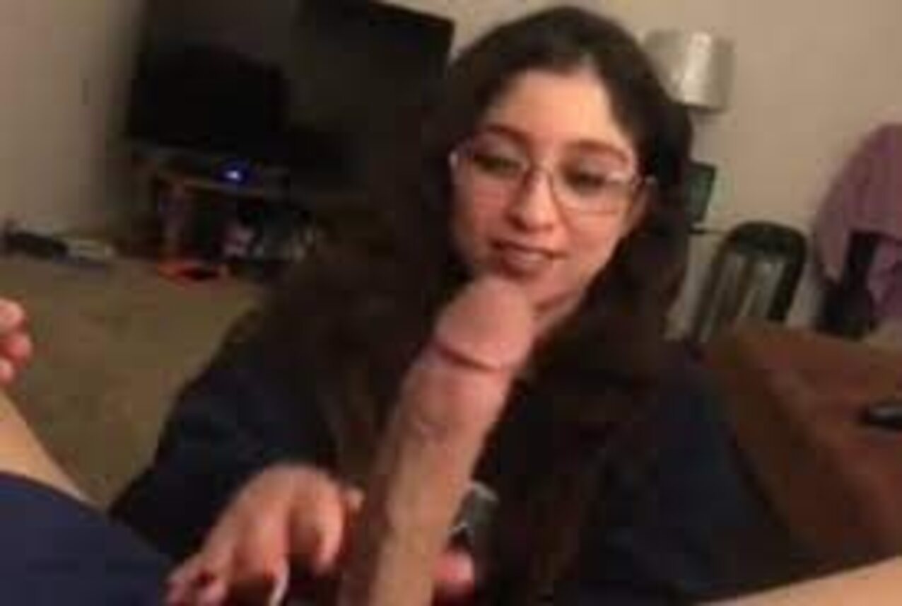 glasses curly handjob