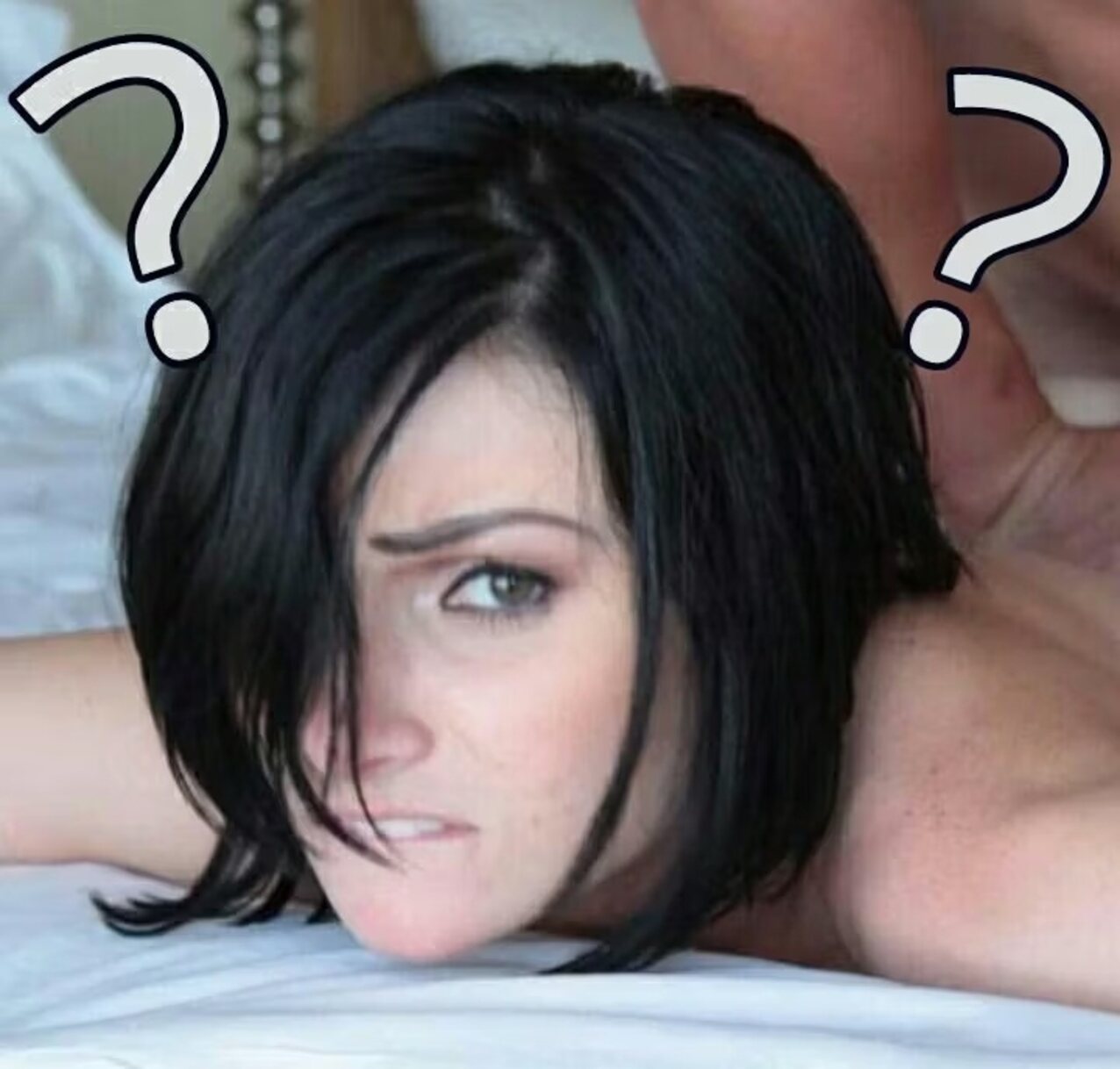 bed dark hair pronebone