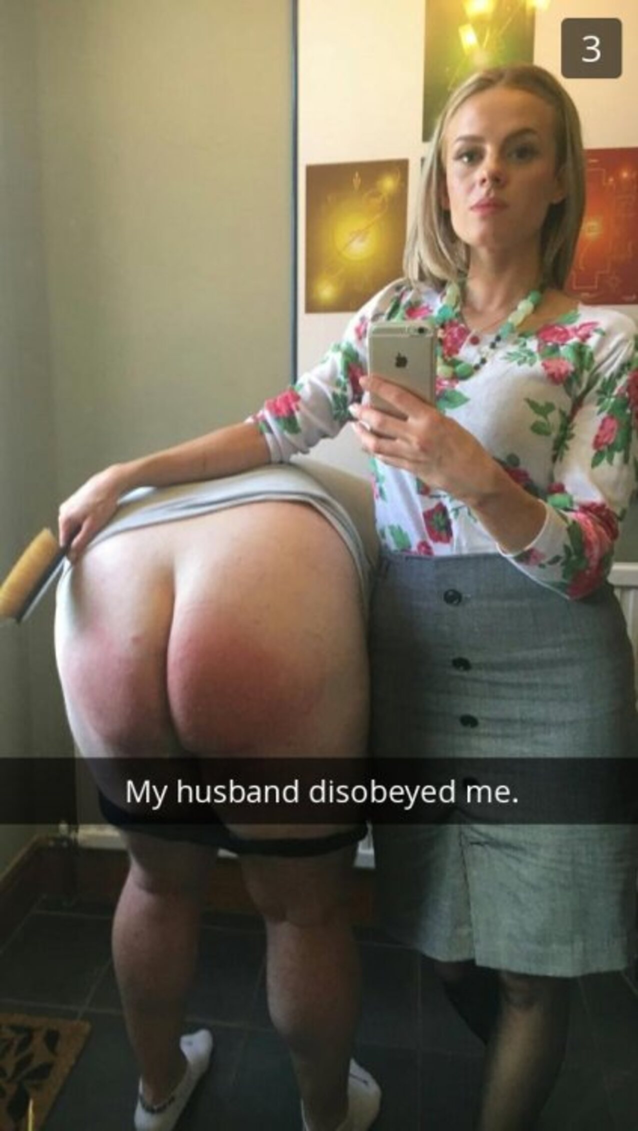 femdom disobediance hairbrush