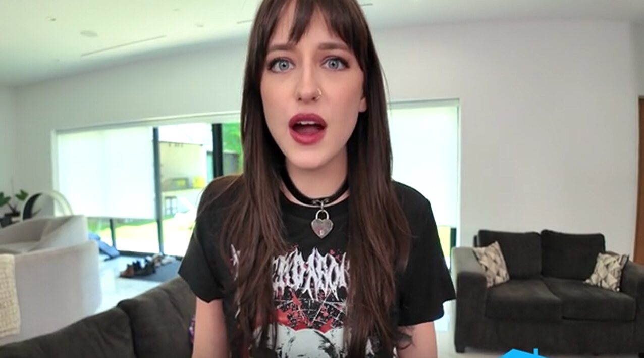 brunette goth white