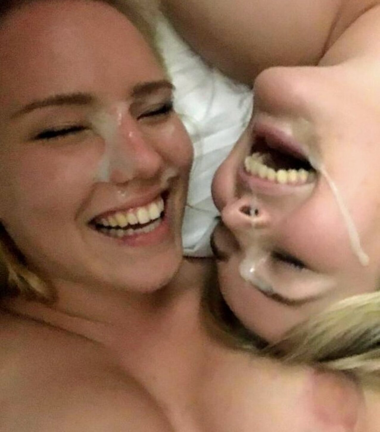 teen threesome facial