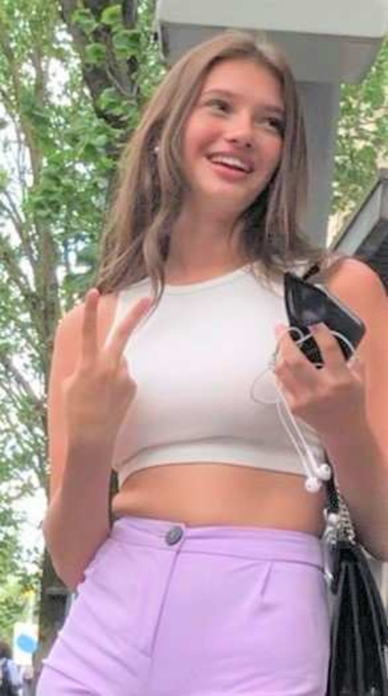 teen candid braless