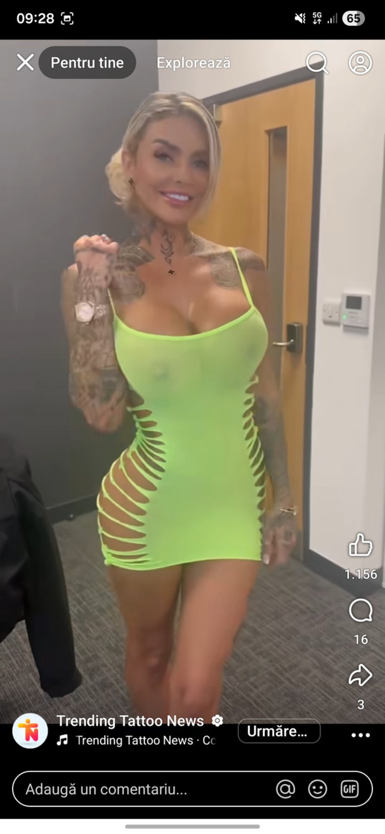 blonde tatoo boobs