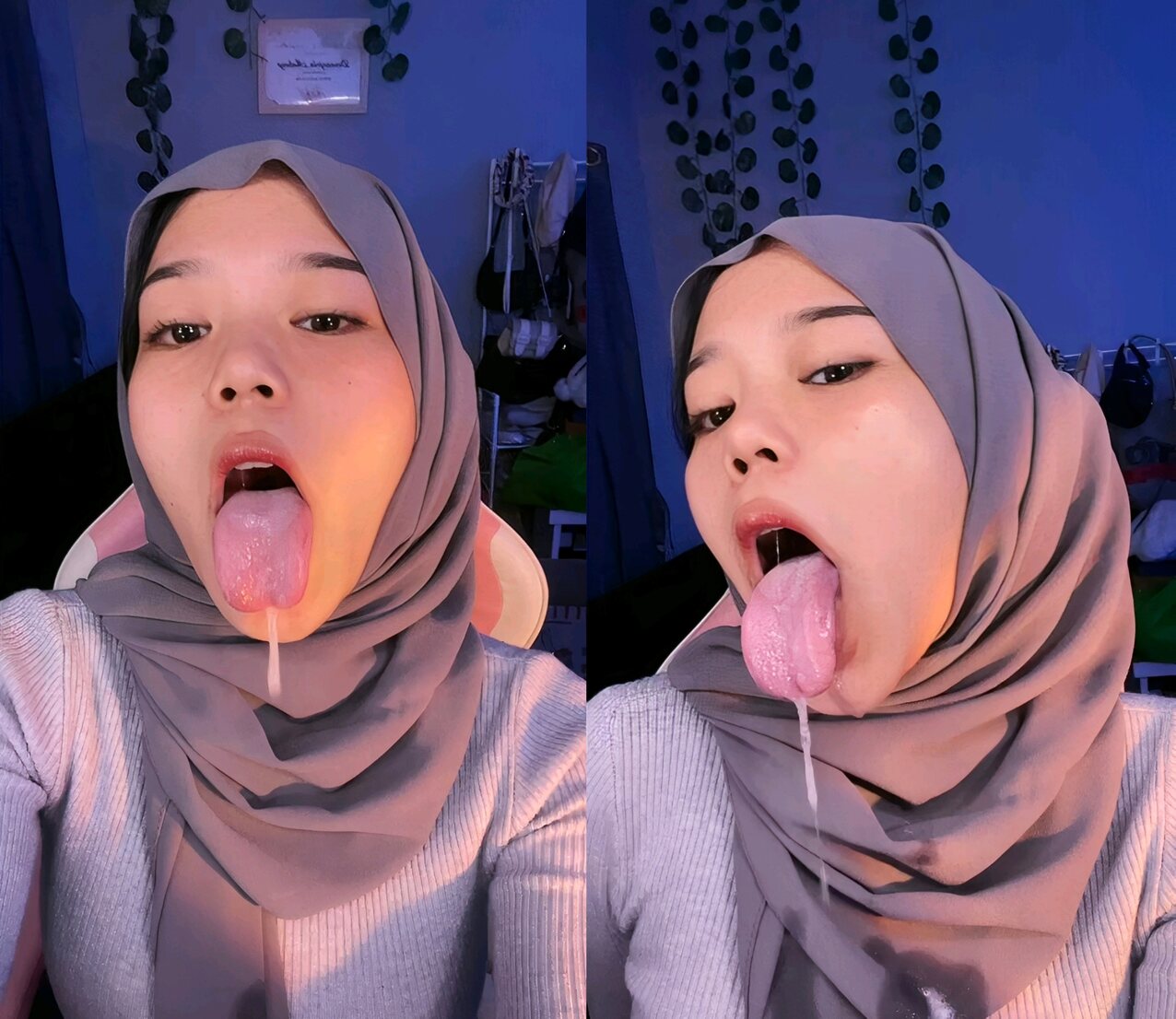 muslim long tongue cute