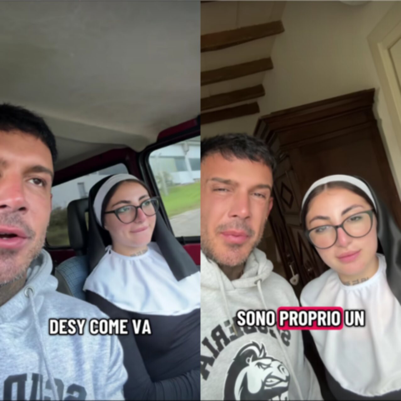 italian glasses nun