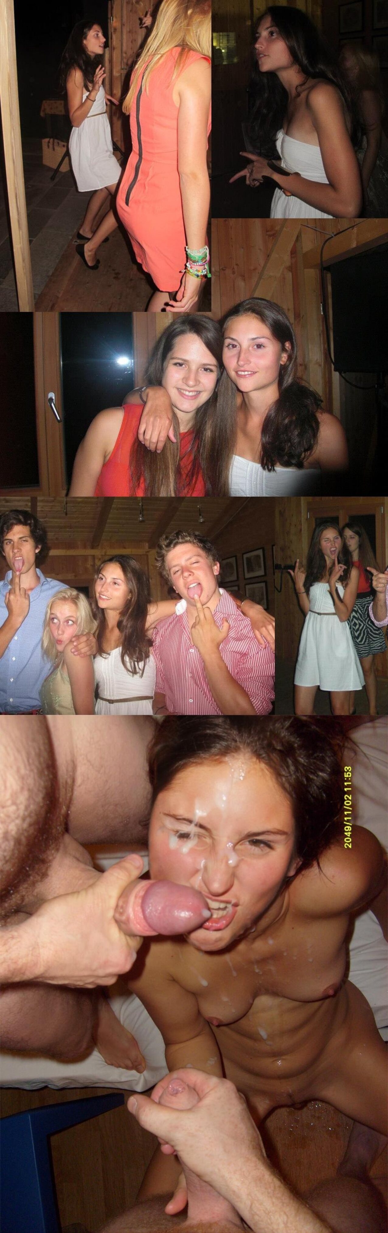 threesome amateur cumface