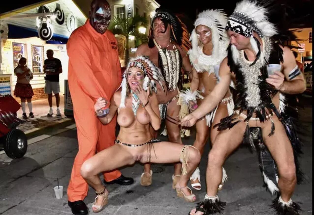 fake tits halloween public