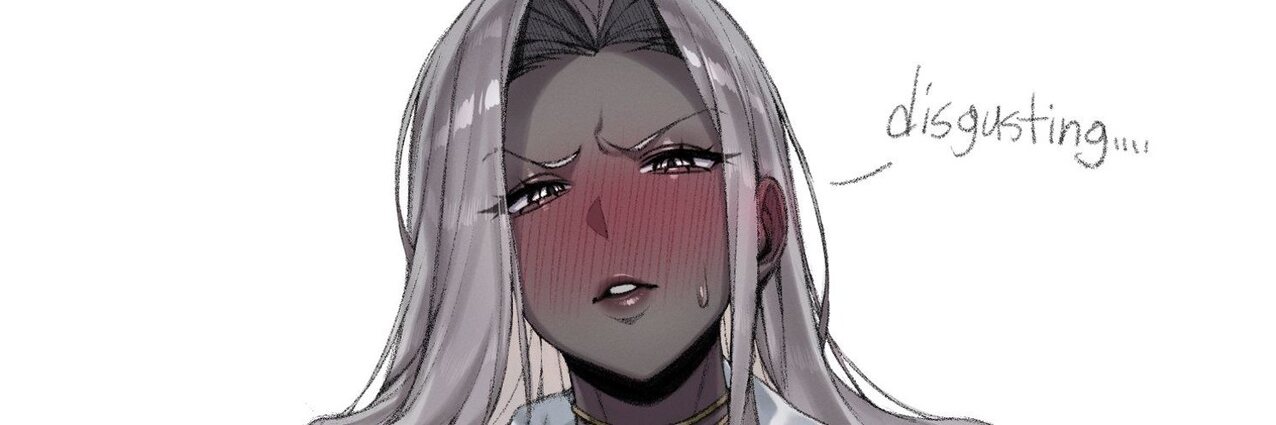 hentai ebony white hair