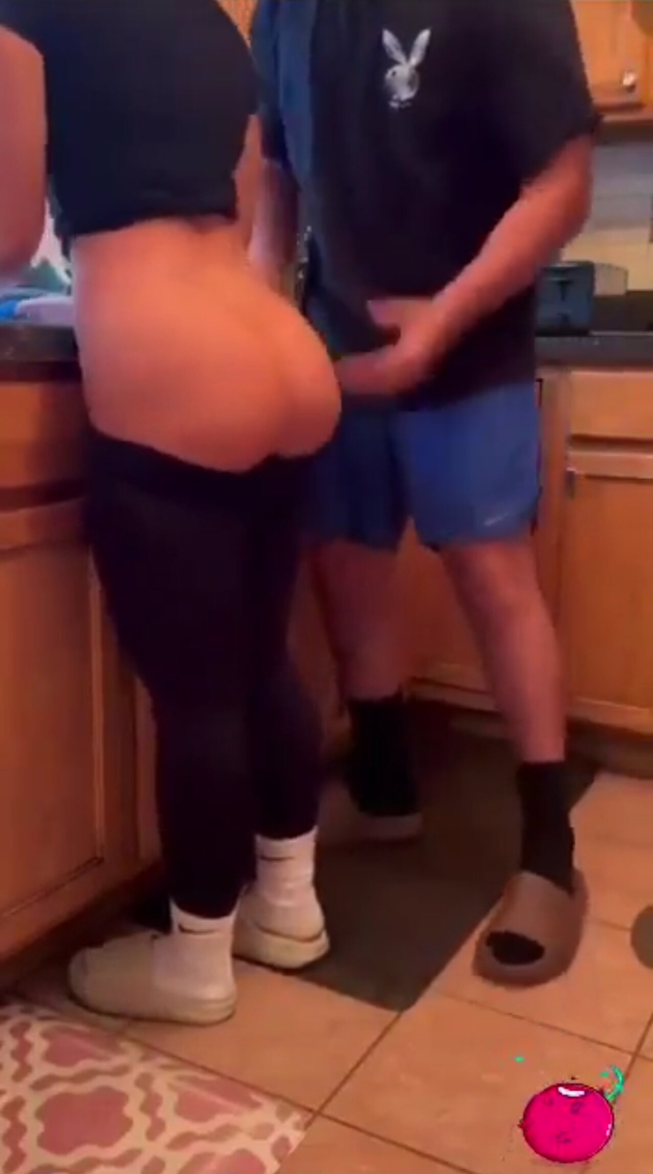 leggings legging in kitchen