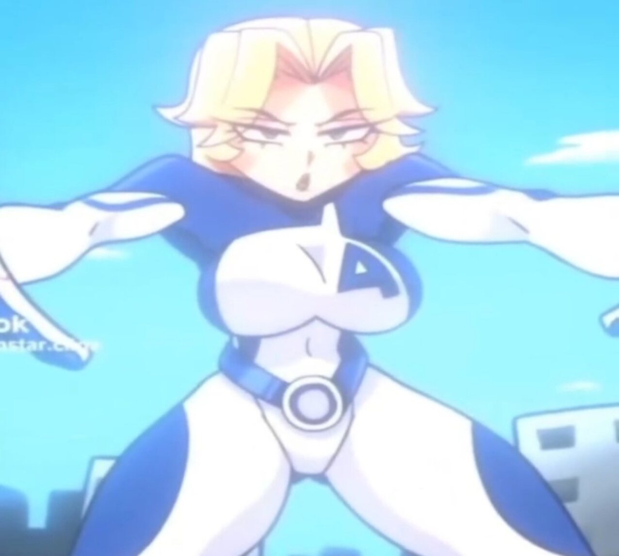white animation blonde