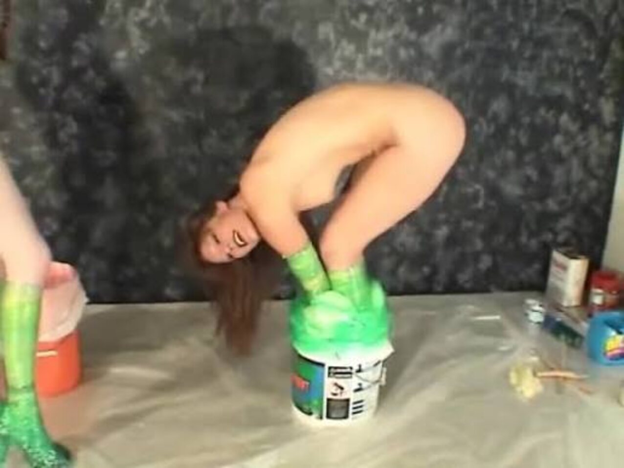 expanding foam girls trapped