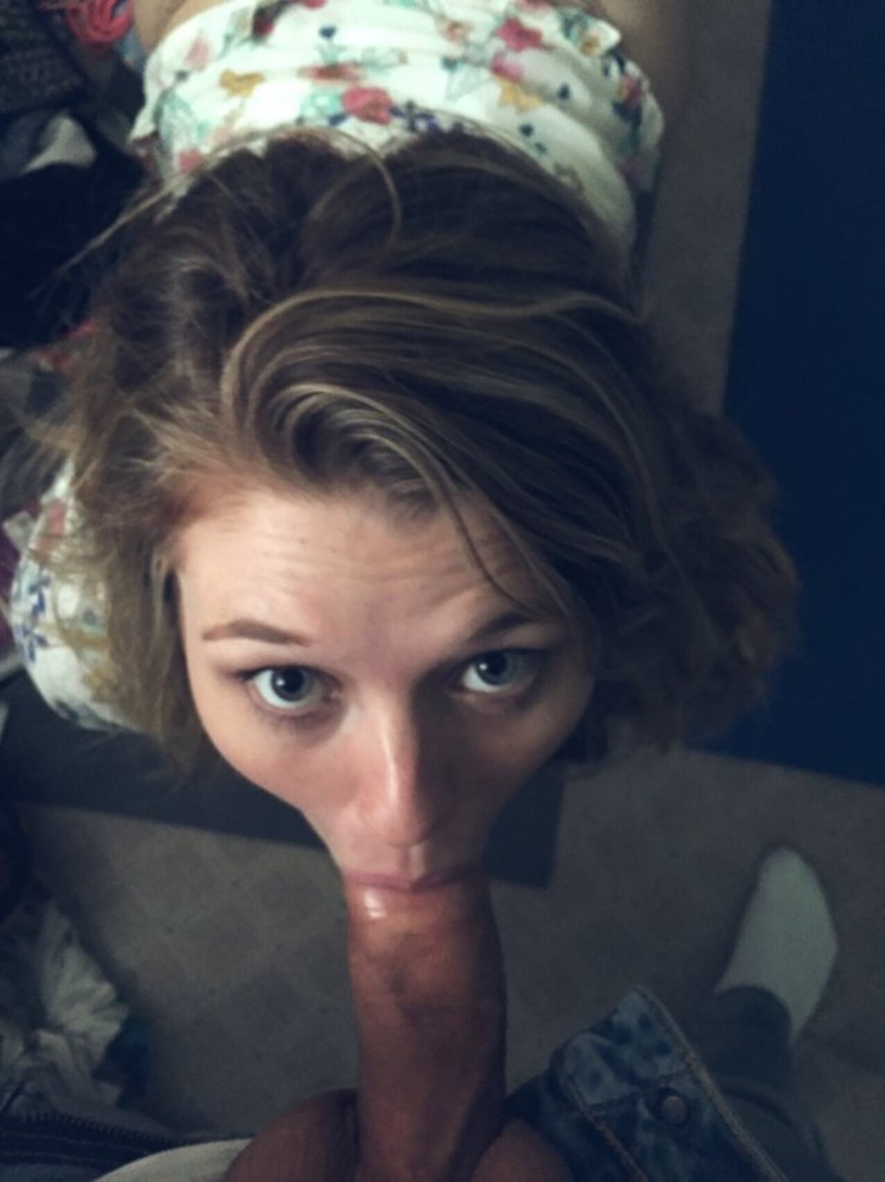 brunette dark hair blowjob