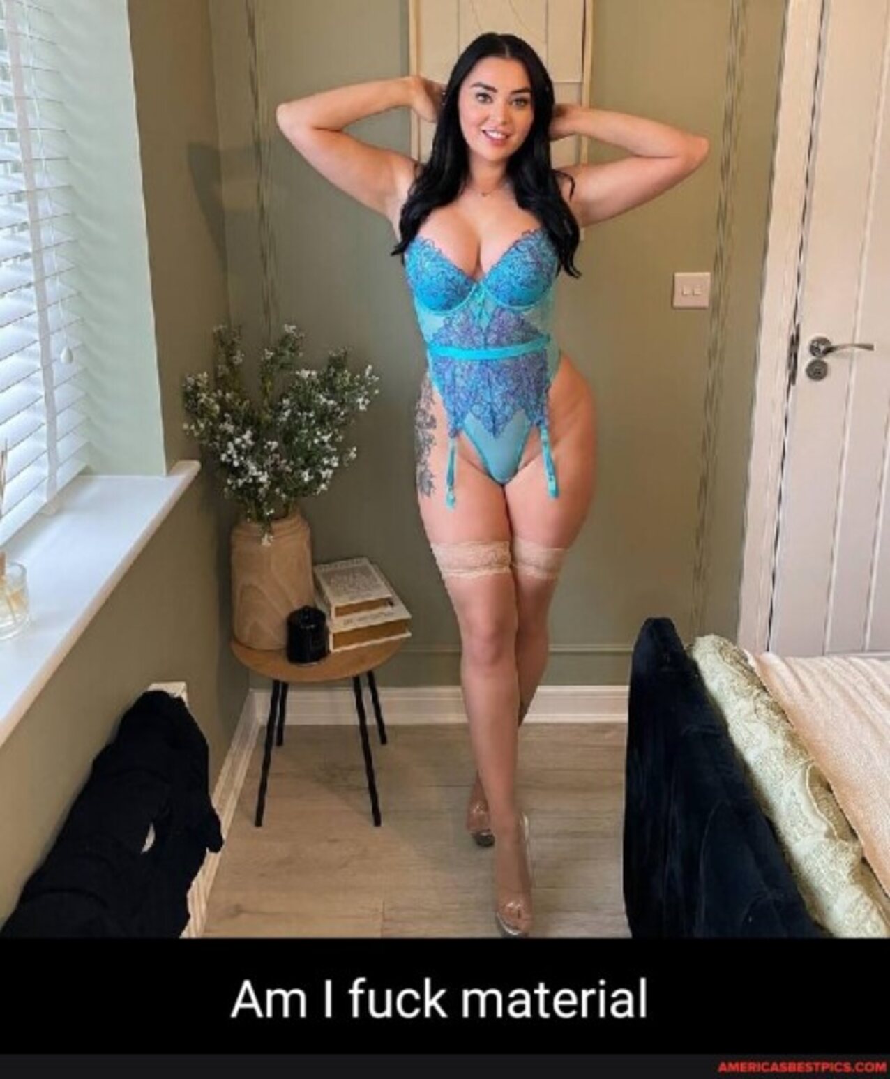 black hair lingerie hot