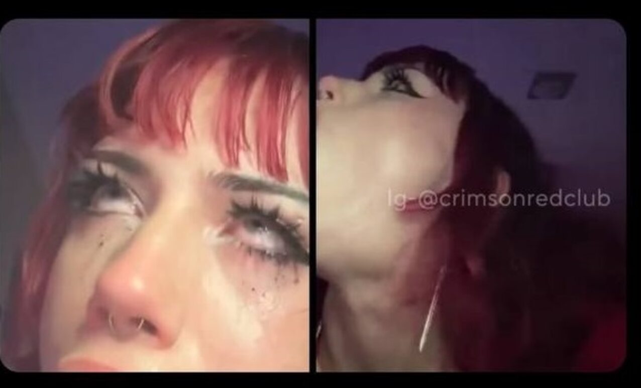 white girl red hair piercing