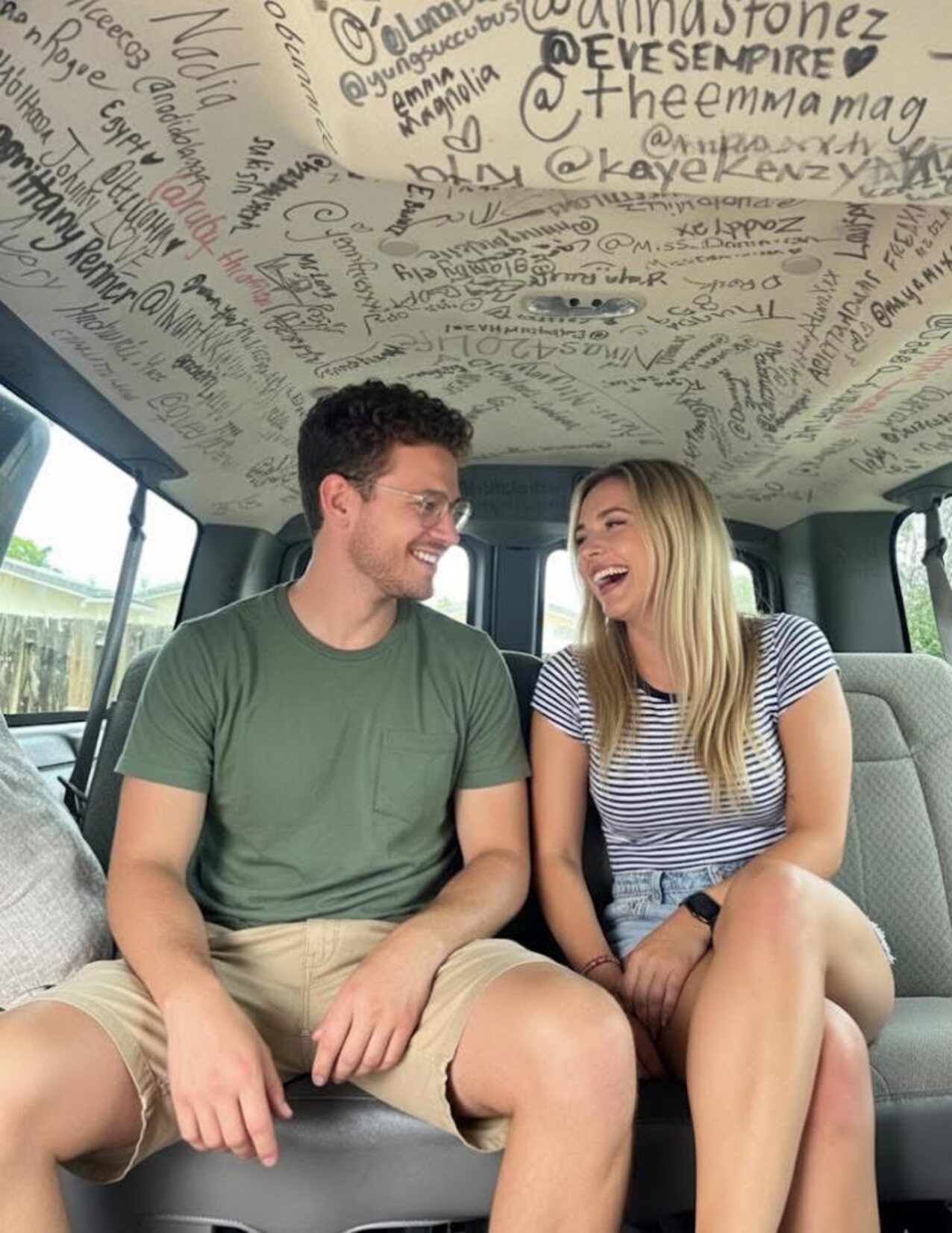 blond milf van